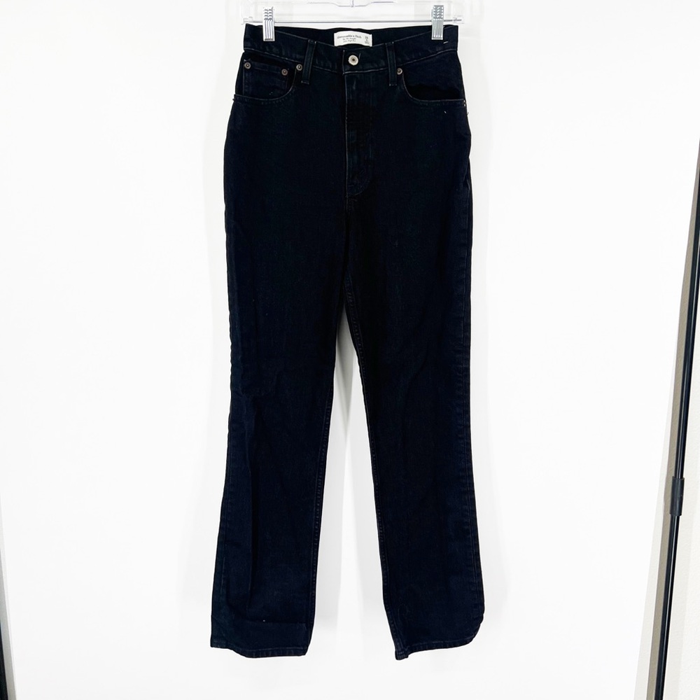 Abercrombie & Fitch Curve Love The ‘90s Straight Jeans Ultra High Rise Black